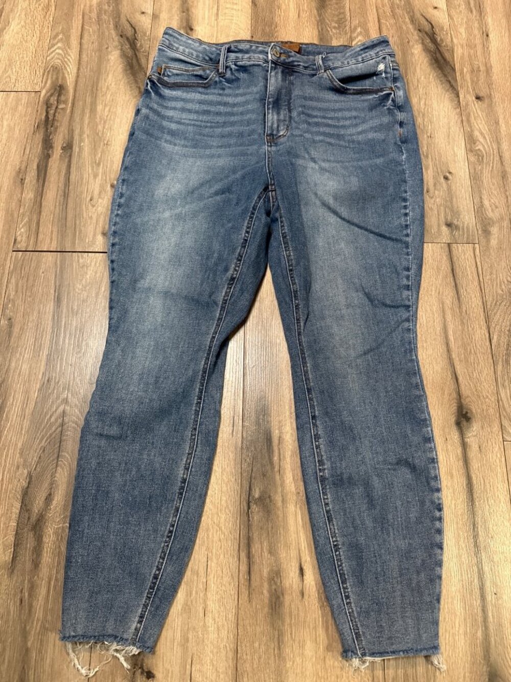 Judy Blue High Waisted Tummy Control Skinny Jeans 16W Light Wash Denim